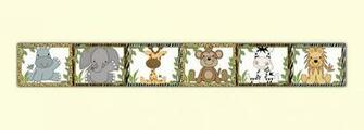 Cute Jungle Animals Wallpaper Border Wall Decals For Baby Boy Nursery
