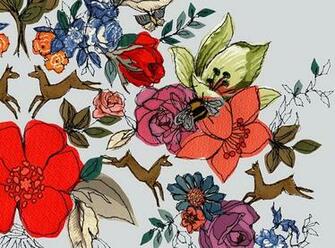 Couture Embroidered Wallpaper By Claire Coles The Design Sheppard