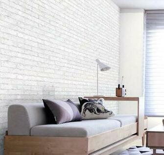 New Sqf 10m White Brick Stacked Stone Wallpaper Vinyl