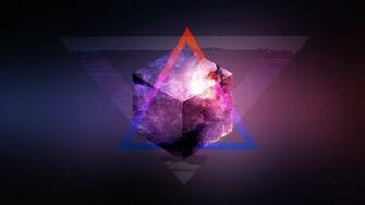 Space Mix Up Purple Triangle Blurred 3d Wallpaper HD