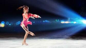 Photo Little Girls Ice Skate Dance Children