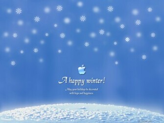 Happy Winter Apple Wallpaper