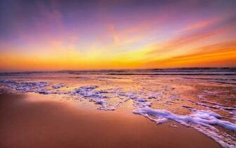 Sunset California Beach Widescreen Wallpaper Wide Net