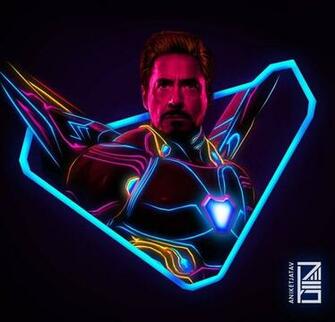 Neon Marvels Artwork Ironman Markxlviii Marvel Personajes De