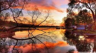 Autumn Scene Background Wallpaper For Desktop