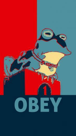 Obey Hypno Toad iPhone Wallpaper