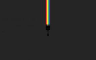 Minimalistic Gray Wallpaper Rainbows
