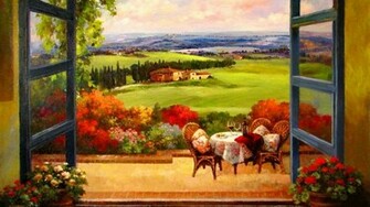 Window Landscape Wallpaper HD