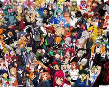 Anime Crossover Poster HD Wallpaper