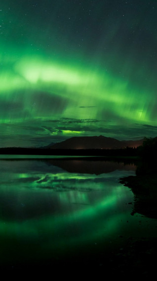 Aurora Borealis Northern Lights Panorama Alaska 4k Ultra HD Mobile