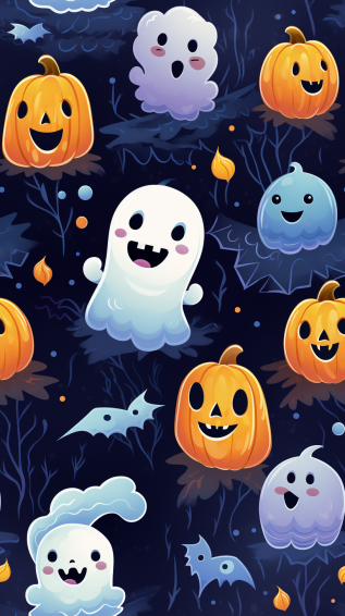 Cute Halloween Background For iPhone Wallpaper