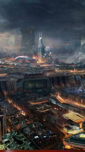 Future City Wallpaper iPhone