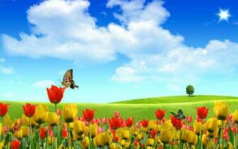 Cute Spring Wallpaper Which Is Under The
