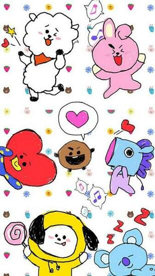 Bt21 X Halogencrafts Bts Fondos Pantalla