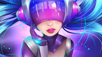 Video Game League Of Legends Sona Dj Helmet Wallpaper