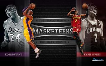 Kobe Bryant And Kyrie Masketeers Wallpaper By Tmaclabi
