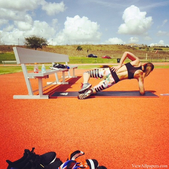Jessica Ennis Hill Gym Training High Resolution Wallpaper