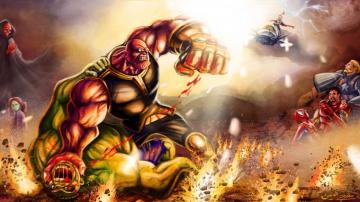 Thanos Defeat Hulk Wallpaper Superheroes
