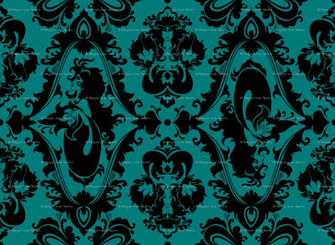 Black Mermaid Wallpaper Damask Teal And