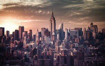 Vintage New York City Skyline Wallpaper HD Background