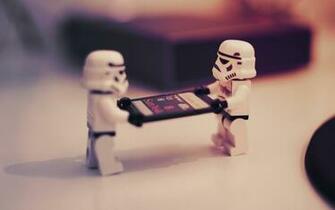 Lego Stormtroopers Carrying A Sd Card Wallpaper
