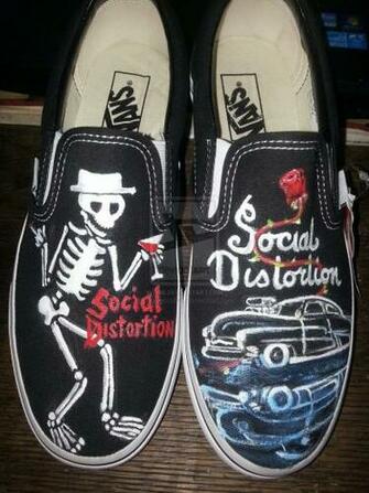 Social Distortion Shoes By Scrapcrafter