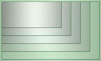 Silver Boxes On Green Lattice Wallpaper
