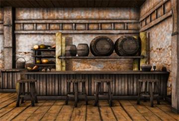 Amazon Laeacco Shabby Saloon Tavern Interior Vinyl