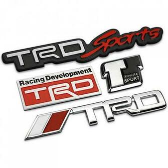 Trd Grille Emblem Car Styling For Toyota Racing Logo Jdm Hood