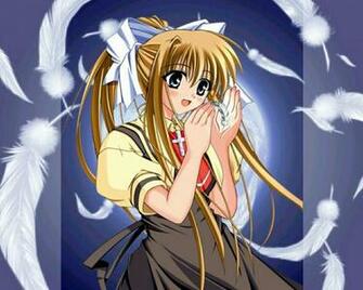 Kamio Misuzu Girl Blonde Feathers Joy Stock Photos Image