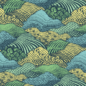 Shangri La Summer Yellow Wallpaper Memo Sample Madcap Cottage