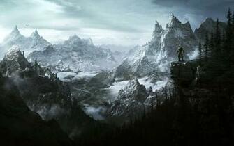 Skyrim Wallpaper Games Rpg Mountains Warrior Game 4k 5k