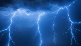 Blue Lightning Wallpaper