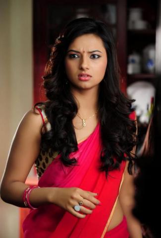 Tollywood Actress Isha Chawla Photos In Red Saree Boost