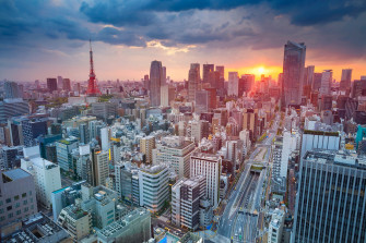 Tokyo Skycrapper Building Sunset Cityscape Wallpaper HD World 4k Image
