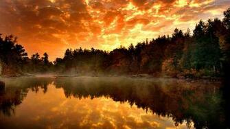 Full HD Nature Wallpaper 1080p For Desktop With River And Autumn