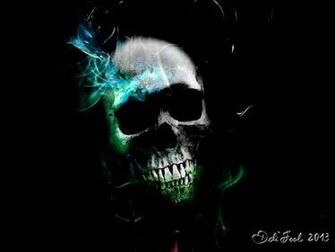 Top Skull Smoking Weed Wallpaper