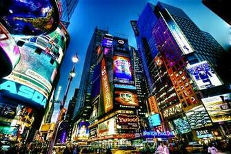 Square New York Usa City Cities Neon Lights G Wallpaper Background