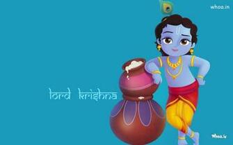 Natkhat Bal Krishna With Makhan Image Lord Wallpaper