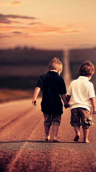 Pretty Cute Kids iPhone Image Friendship Photos Full HD