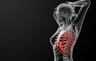 Wallpaper Ribs Bones Human Figure Rendering