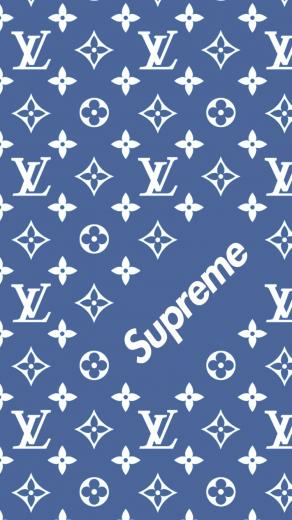 Louis Vuitton X Supreme Pattern Wallpaper