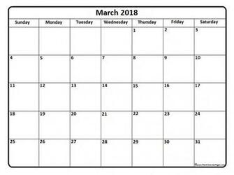 March Calendar Cute Template Excel