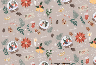 December Wallpaper Snow Globe Bell Letter To Santa