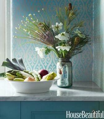 Wallpaper Torino Damask By Sheila Bridges Blue Ballz