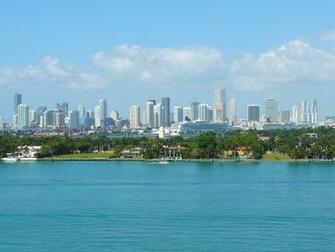 Miami Skyline Wallpaper Wide HD
