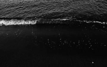 Wallpaper Beach Waves Bw Sea Dark Widescreen