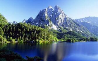 Mountains Landscapes Nature Forest Lakes Wallpaper Pc