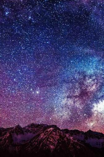 Stars And Mountains iPhone Wallpaper HD