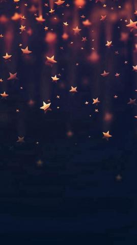 Golden Falling Stars iPhone Wallpaper